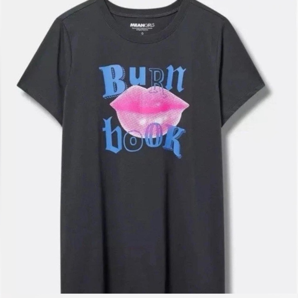 Torrid Mean Girls Burn Book Classic Fit Cotton Crew Tee Size 3 3X NWOT